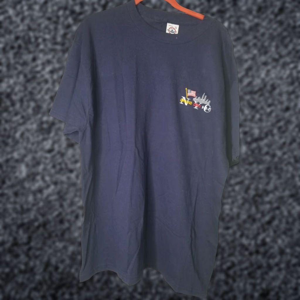 Delta VINTAGE Ground Zero New York City NYC Memorial T Shirt Mens XL September 11, 2001 Blue Crew Neck Embroidered Size US XL / EU 56 / 4 - 1 Thumbnail