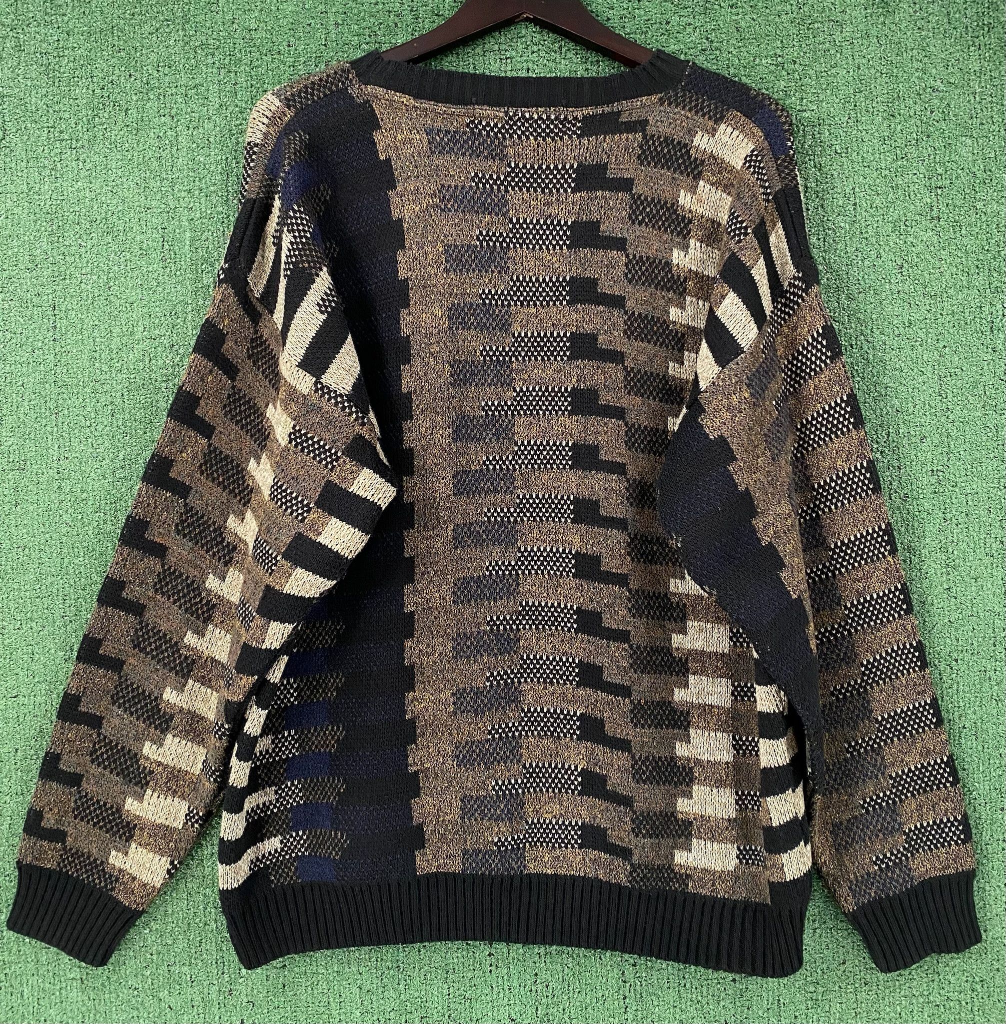 Protege 90’s Protege Geometric Patterned Knit Sweater Mens 2XL Size US XXL / EU 58 / 5 - 4 Thumbnail