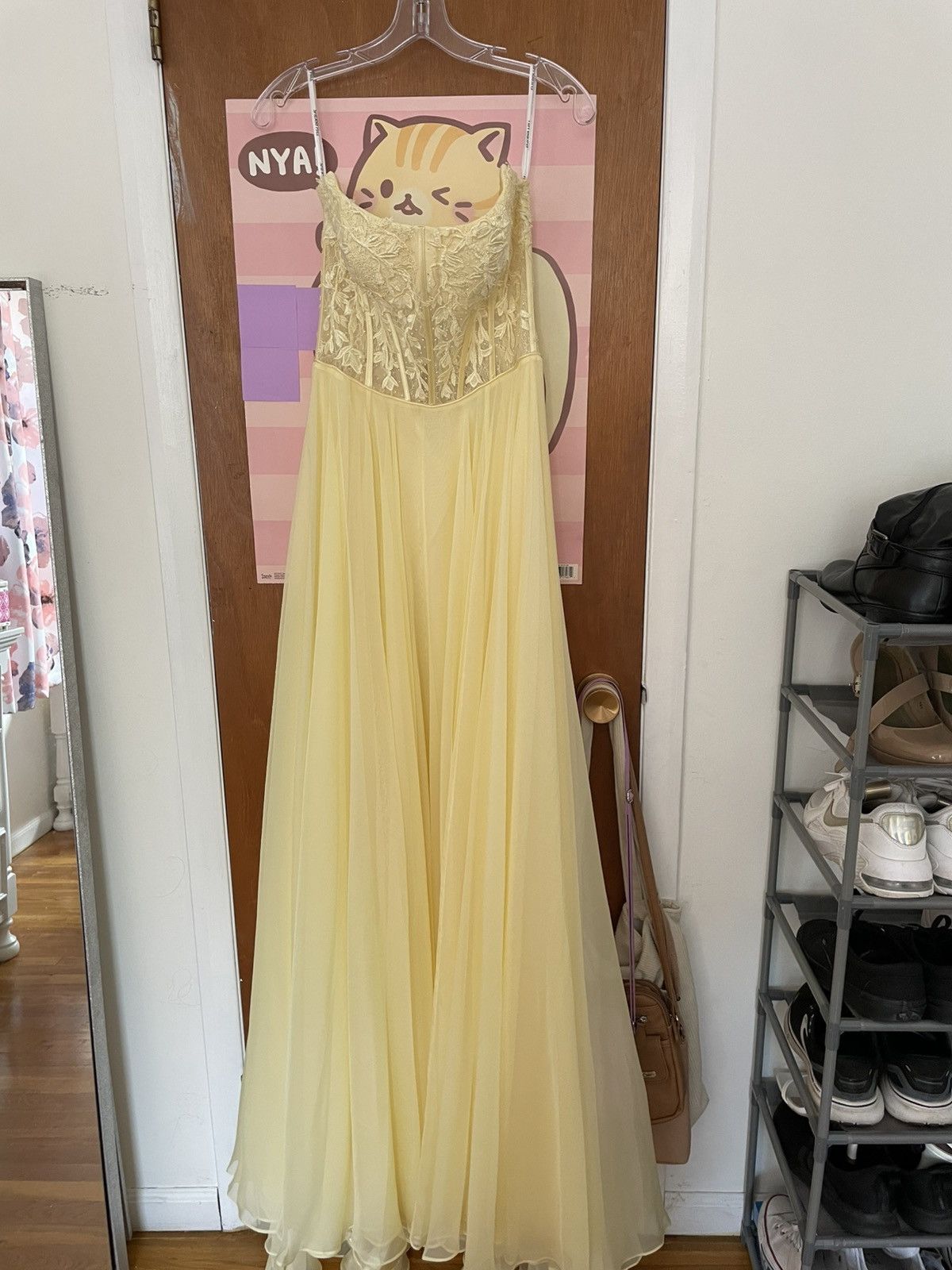 Other Sherri Hill Yellow Corset Dress Size S / US 4 / IT 40 - 6 Thumbnail