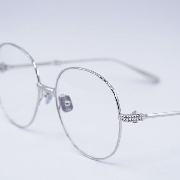 Valentino Valentino V-STUD-III VLX-136B Eyeglasses Silver 56mm Round Size ONE SIZE - 2 Thumbnail
