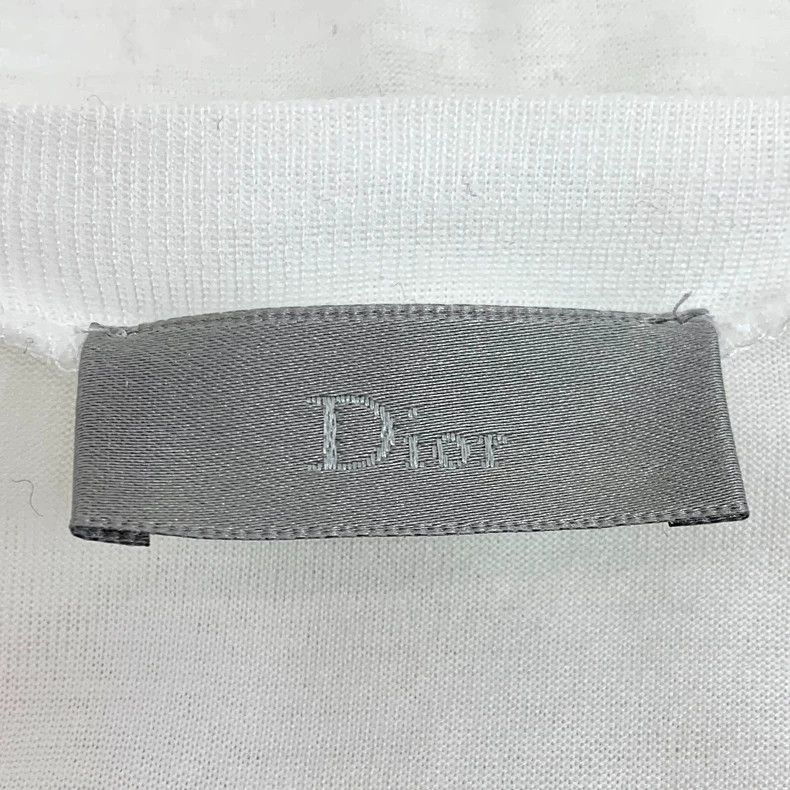 Dior Dior White Bee Embroidered Cotton Vneck T-2506 Size US L / EU 52-54 / 3 - 5 Thumbnail