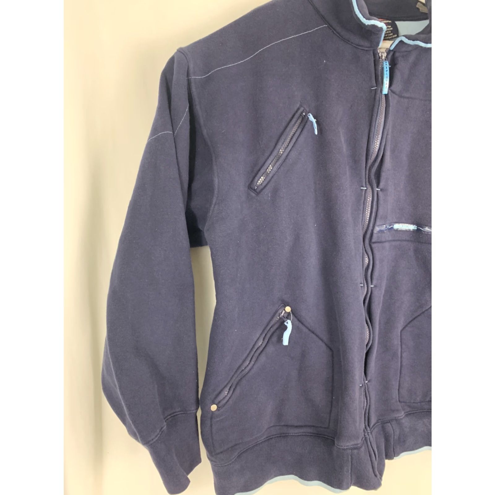 Vintage VINTAGE 90s Pure Playaz Mens 2XL Full Zip Bomber Jacket Blue Men’s Jacket Blue 90s Theme Size US XXL / EU 58 / 5 - 2 Thumbnail