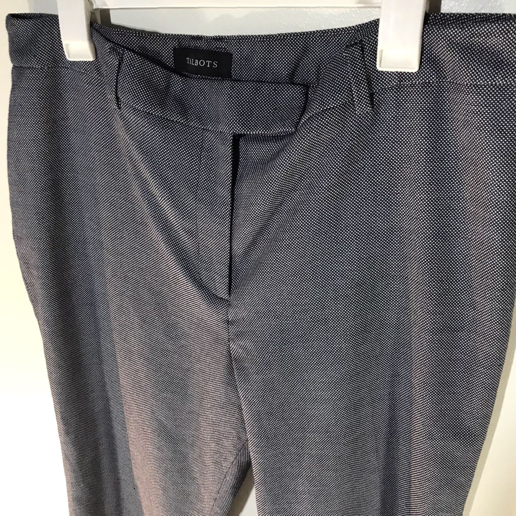 Talbots Talbots Blue/Hw White Houndstooth High Waist Straight Dress Pants Womens Size 16P Blue/White Talbots High Waist Dress Pants 16P Pants Size 38" / US 16 / IT 52 - 2 Thumbnail