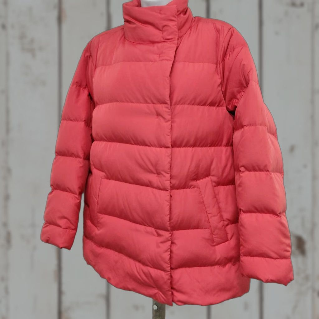 J. Jill J.Jill Down Coat Womens Size S Puffer Salmon Red Zip Pockets Quilted Short Coat Size S / US 4 / IT 40 - 1 Thumbnail