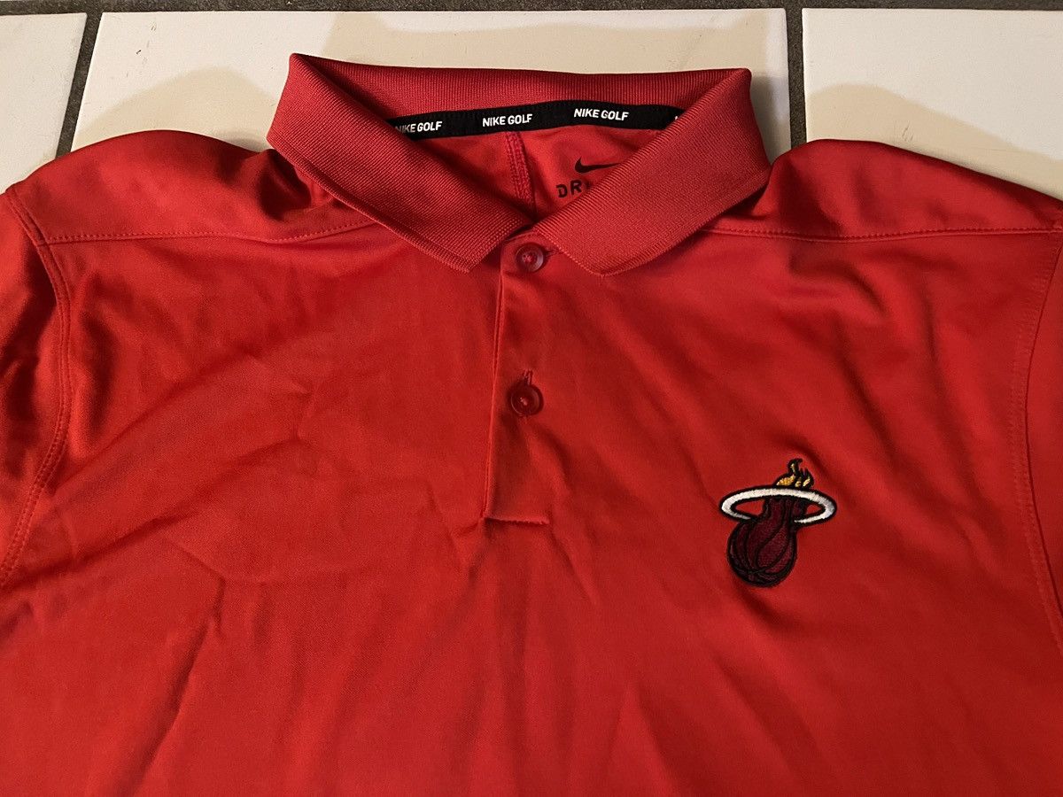 Nike Nike Golf Polo Men Medium Red Dri-Fit Miami Heat Logo Size US M / EU 48-50 / 2 - 2 Thumbnail