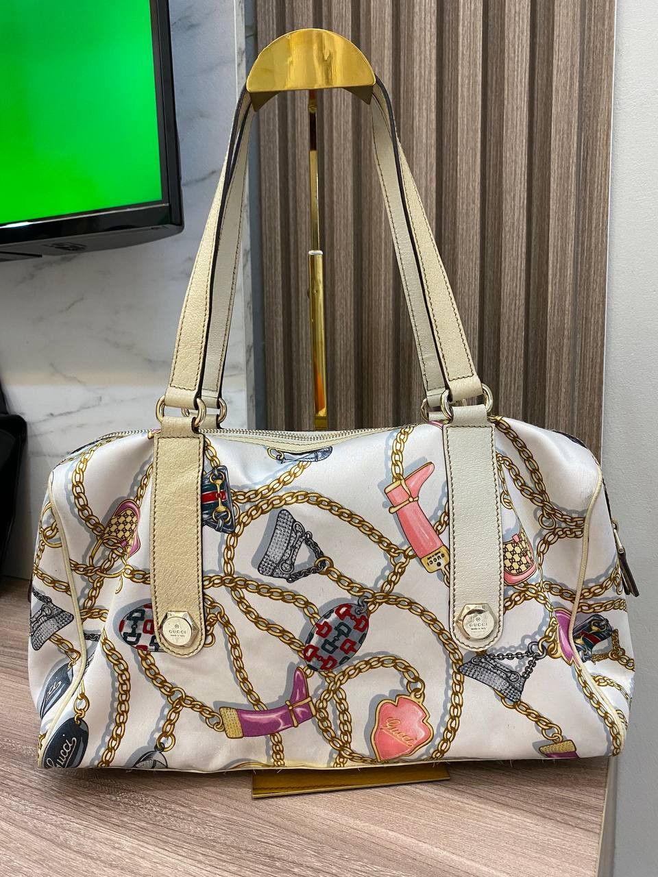 Gucci Gucci Charmy Boston Bag Printed Satin Small Size ONE SIZE - 2 Thumbnail