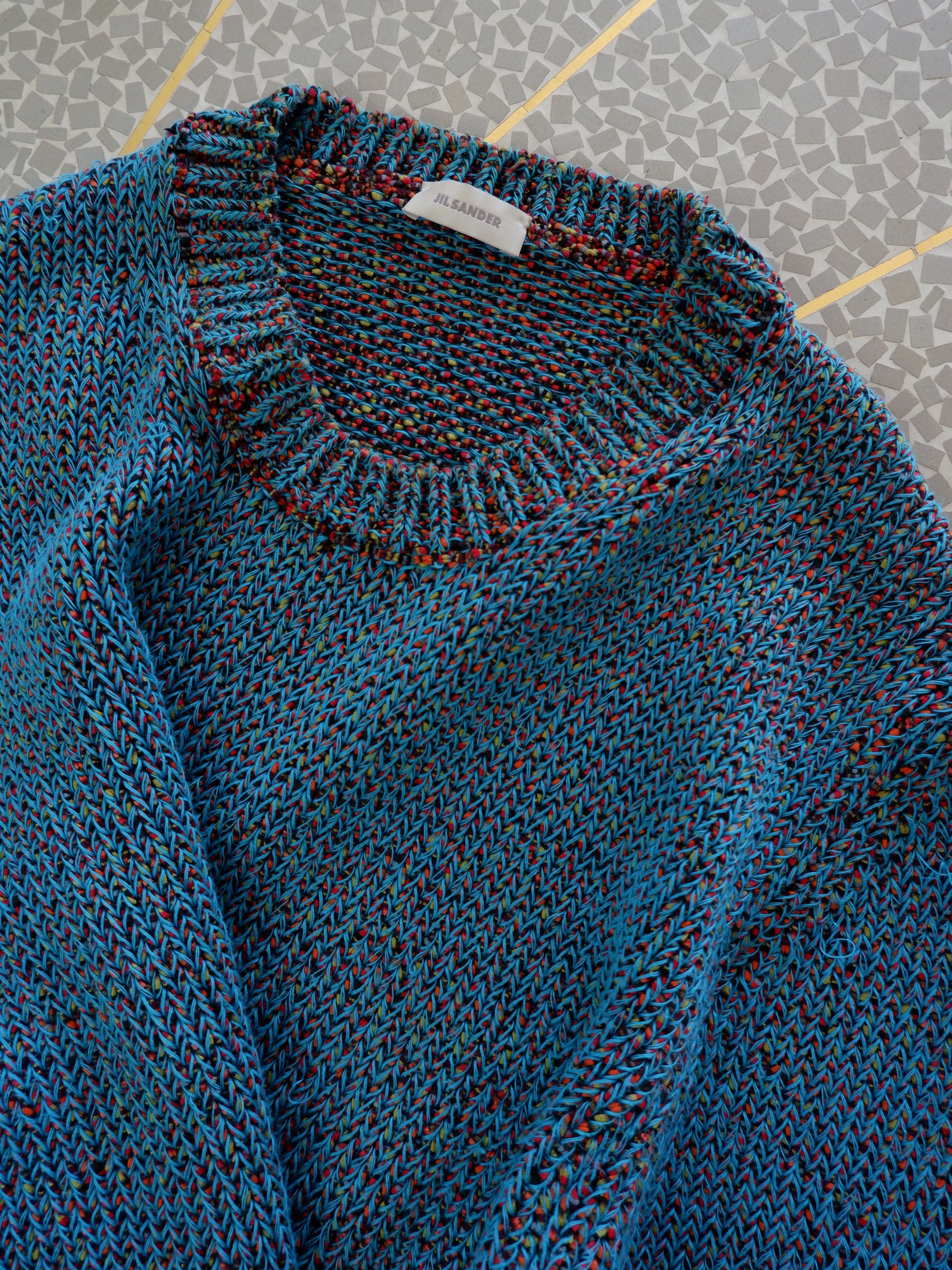 Jil Sander Last drop! Jil Sander turquoise sweater runway SS12 Size US L / EU 52-54 / 3 - 6 Thumbnail
