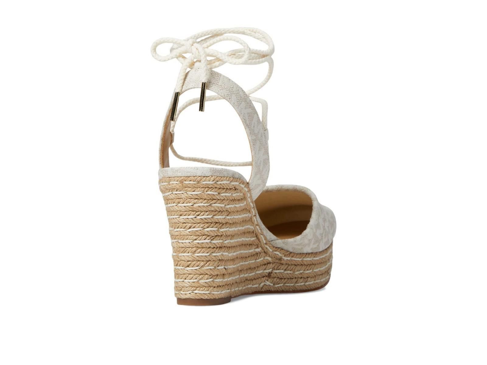 Michael Kors Michael Kors Margie Closed Toe Wedge Sandals Natural 7.5 NEW Size US 7.5 / IT 37.5 - 2 Thumbnail