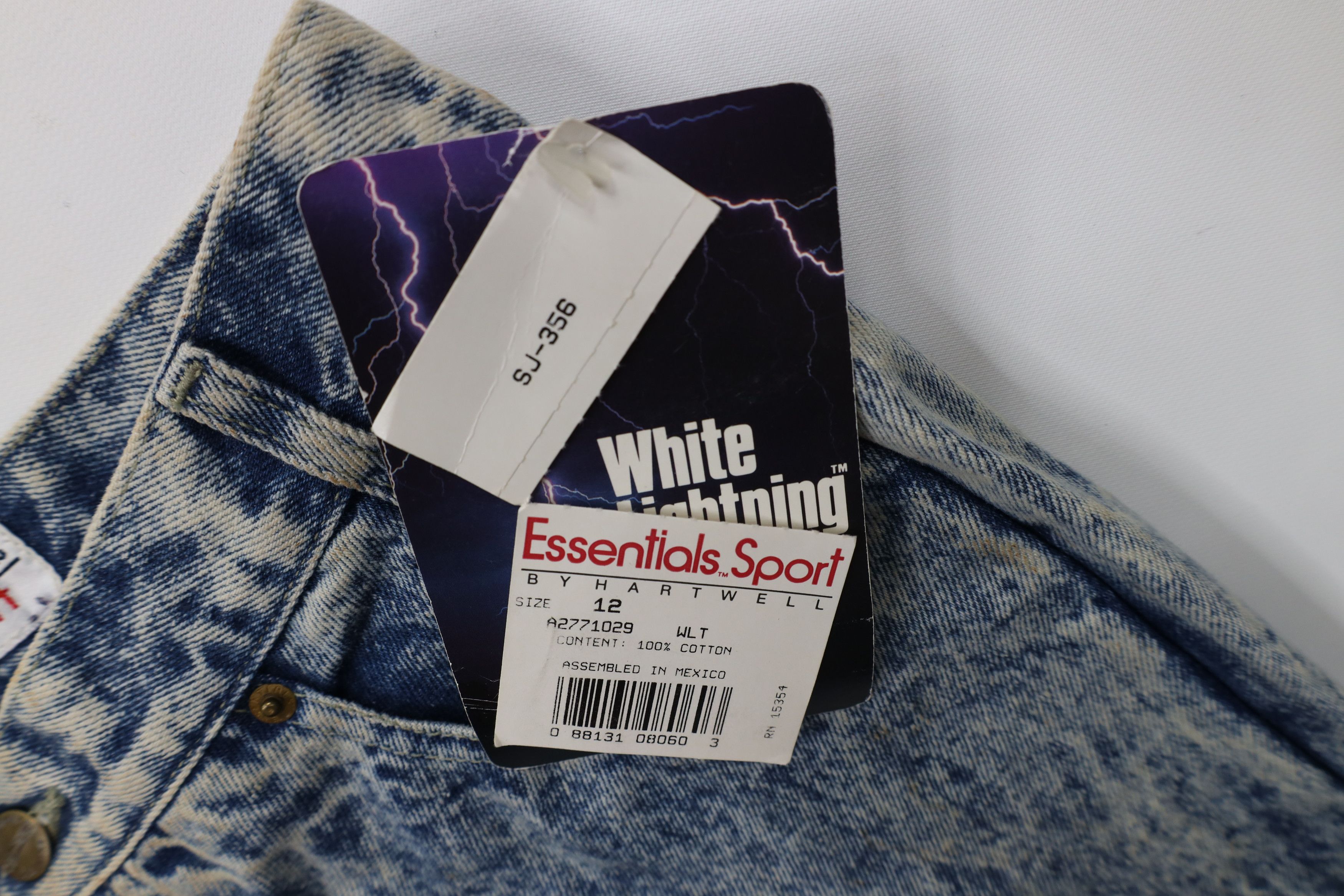 Vintage Deadstock Vintage 80s 90s Streetwear Tie Tapered Leg Jeans Size 34" / US 12 / IT 48 - 12 Thumbnail