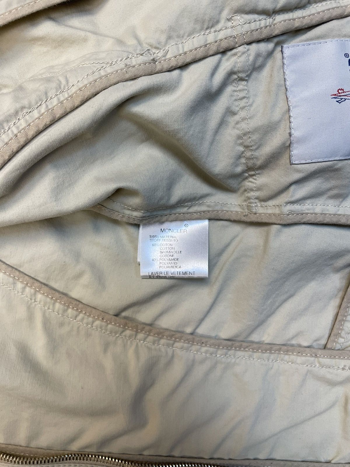 Moncler Vintage Women's Moncler Lightweight Jacket Beige Size S / US 4 / IT 40 - 13 Thumbnail