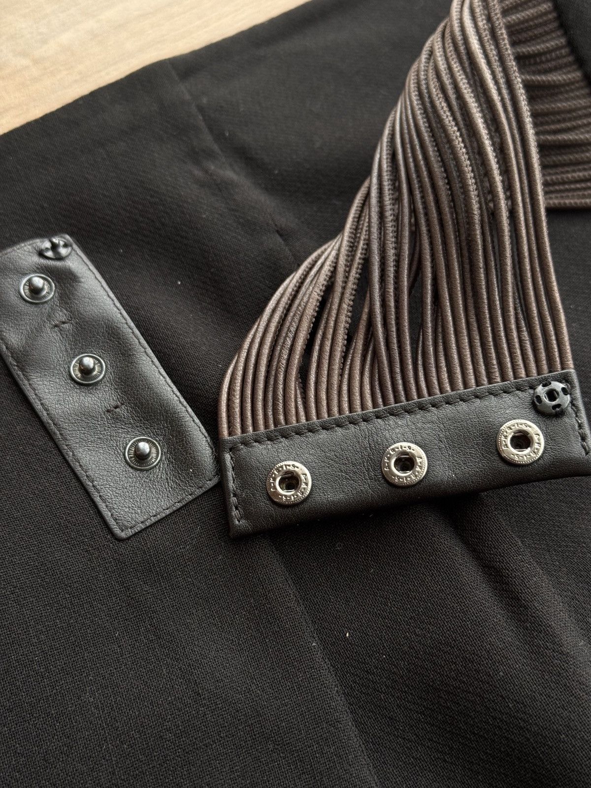 Akris × Vintage Akris Black Corset Belt Leather Elastic WaistCincher x Skirt Size 26" / US 2 / IT 38 - 11 Thumbnail