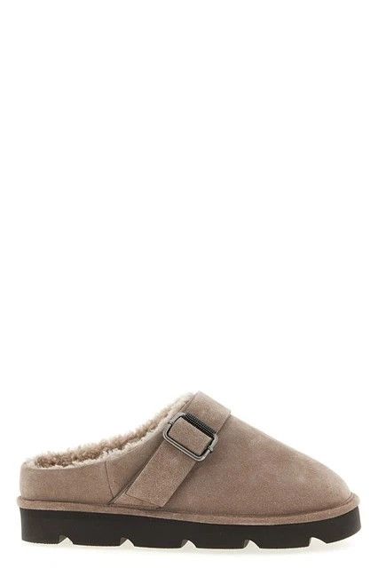 Brunello Cucinelli BRUNELLO CUCINELLI Monile Beige Suede Sabots NWT Size US 7 / IT 37 - 5 Thumbnail
