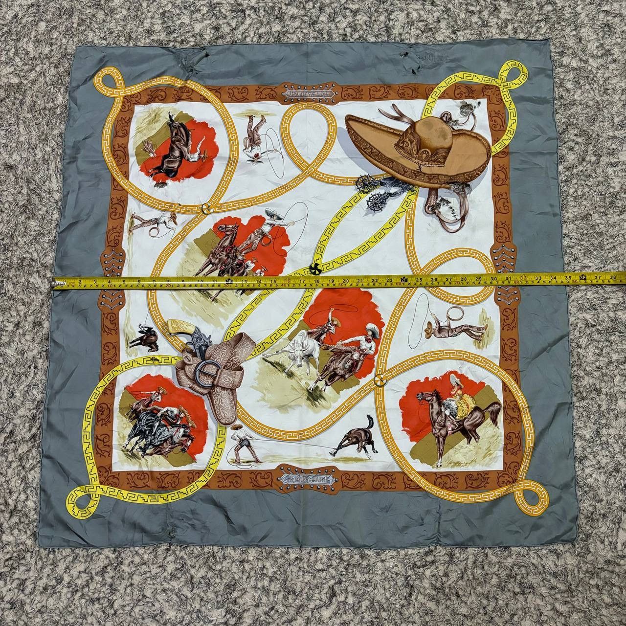 Hermes Hermes Charreada Silk Scarf 90cm Jean de Fougerolle Vintage Size ONE SIZE - 7 Thumbnail