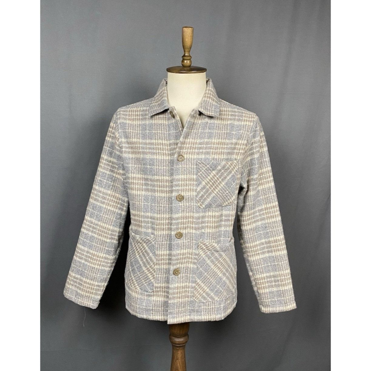 Folk MINT! Folk Men's Gray Beige Multipocket Workwear Jacket Size Size US L / EU 52-54 / 3 - 1 Thumbnail