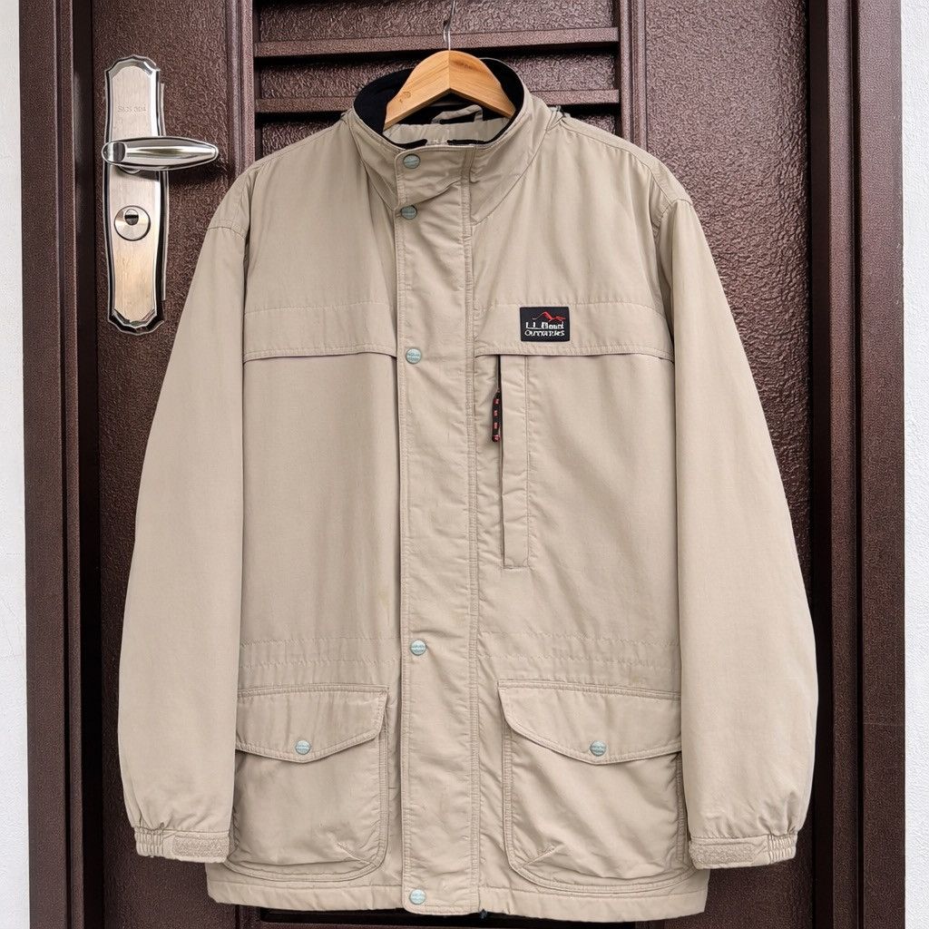 L.L. Bean L.L.Bean Outdoor Jacket Hooded Beige Gorpcore Minimalist Size US L / EU 52-54 / 3 - 2 Thumbnail