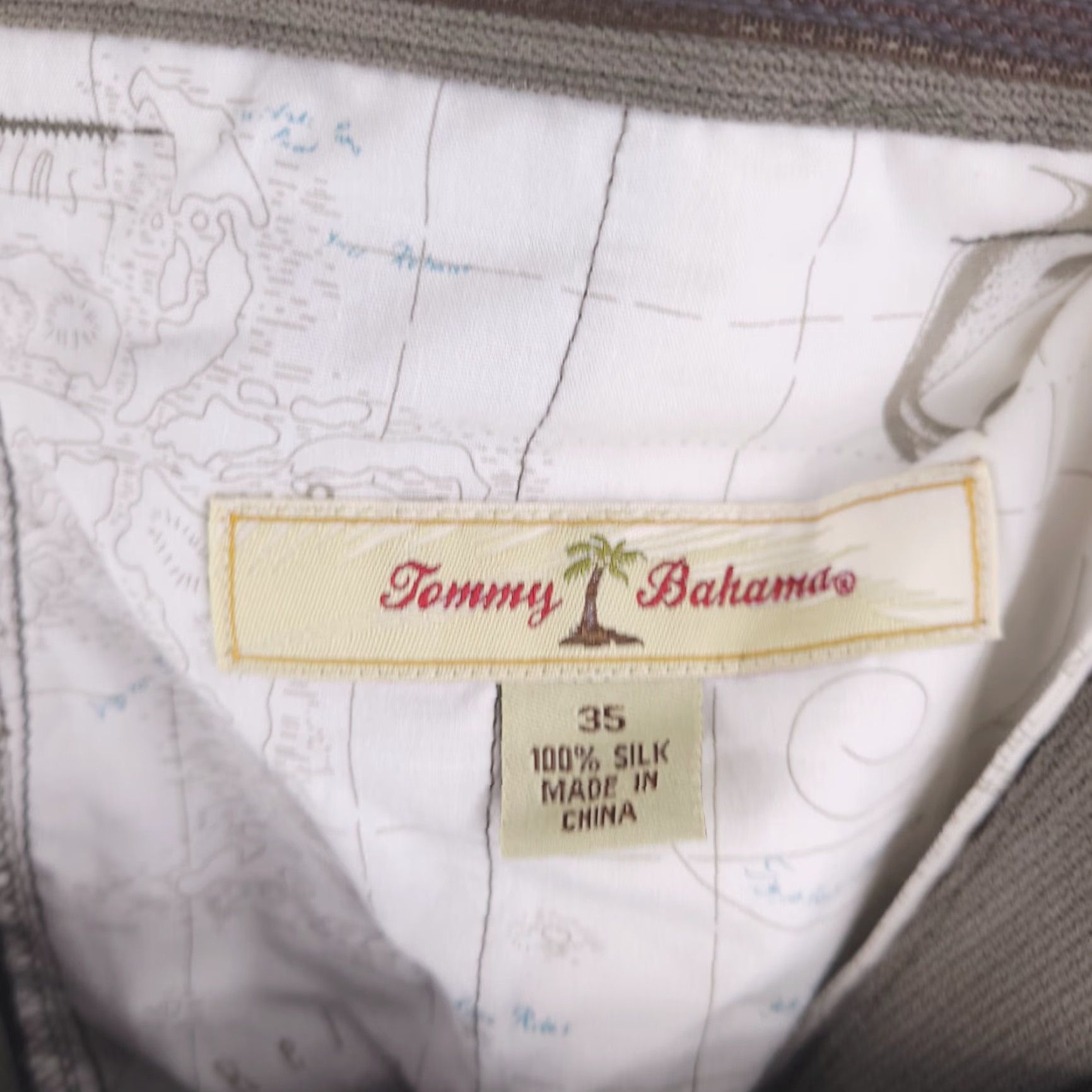 Tommy Bahama Tommy Bahama Shorts Mens 35 Brown Silk Pleated Chino Summer Size US 35 - 4 Thumbnail