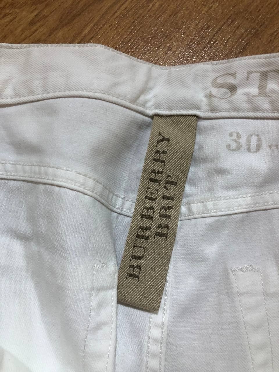 Burberry Mens Burberry Brit Steadman White Cotton Straight Jeans Size US 30 / EU 46 - 3 Thumbnail