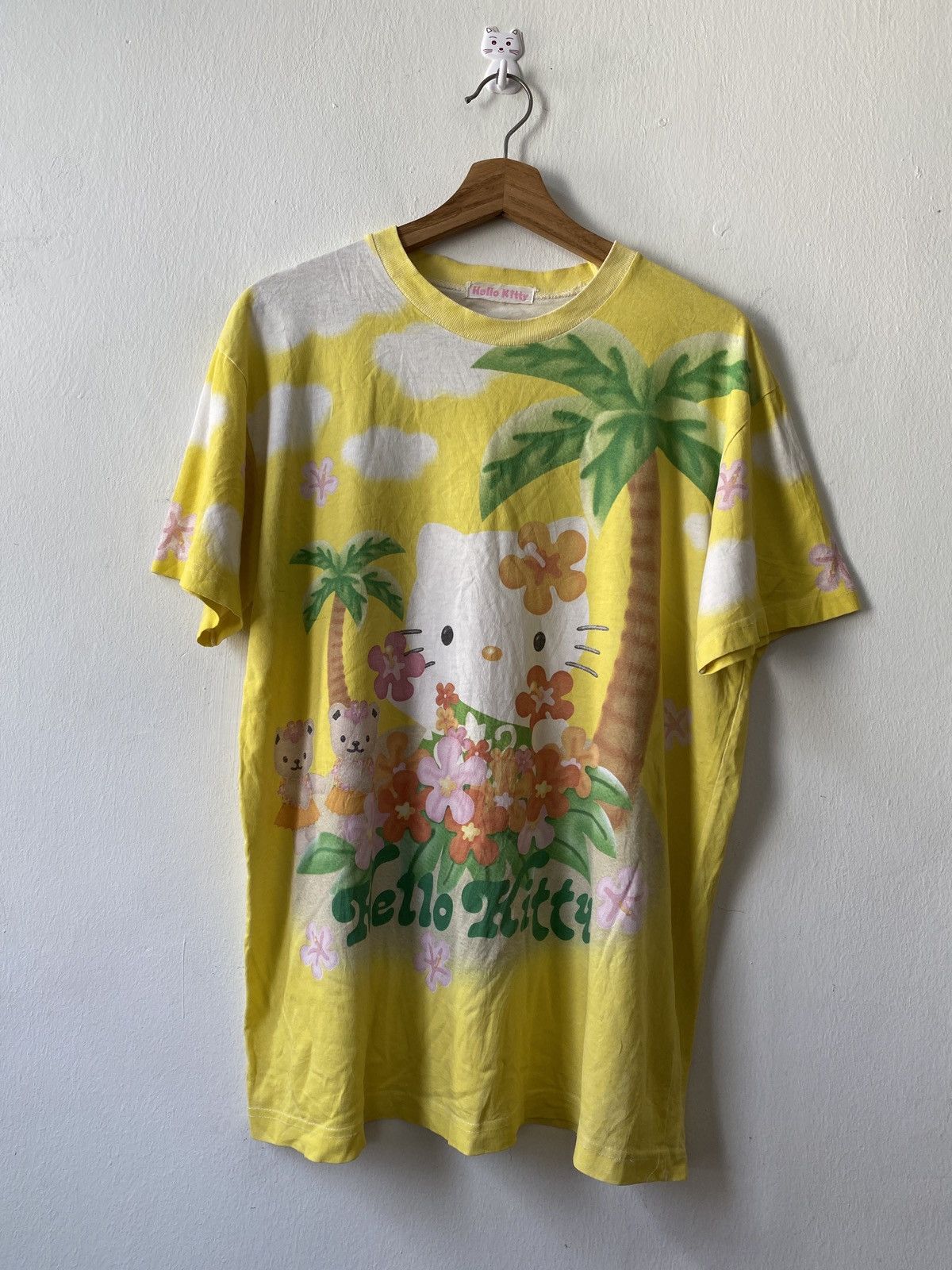 Japanese Brand × Vintage Vintage 90s Hello Kitty Safari Design Fullprint T Shirt Size US L / EU 52-54 / 3 - 2 Thumbnail