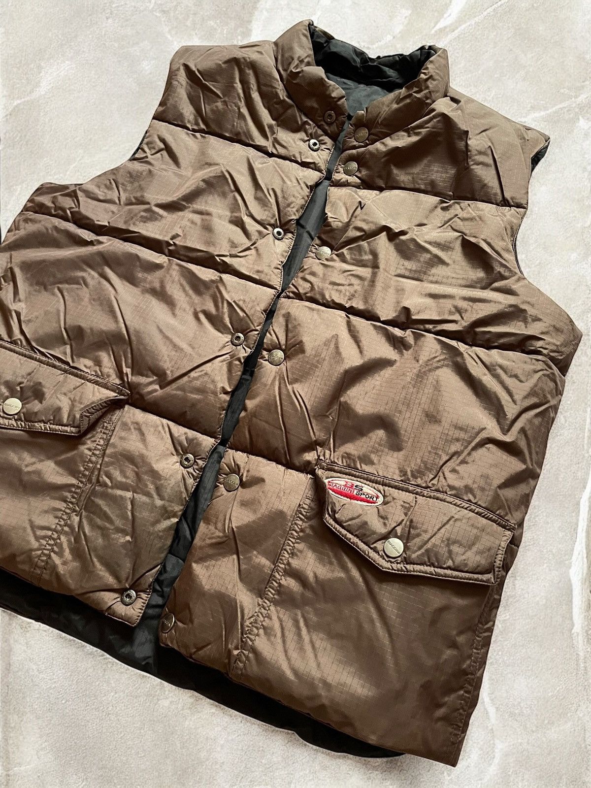 Other × Vintage VINTAGE TWO SIDED PUFFER DOWN VEST BUTTONS NYLON Y2k avant Size US L / EU 52-54 / 3 - 7 Thumbnail