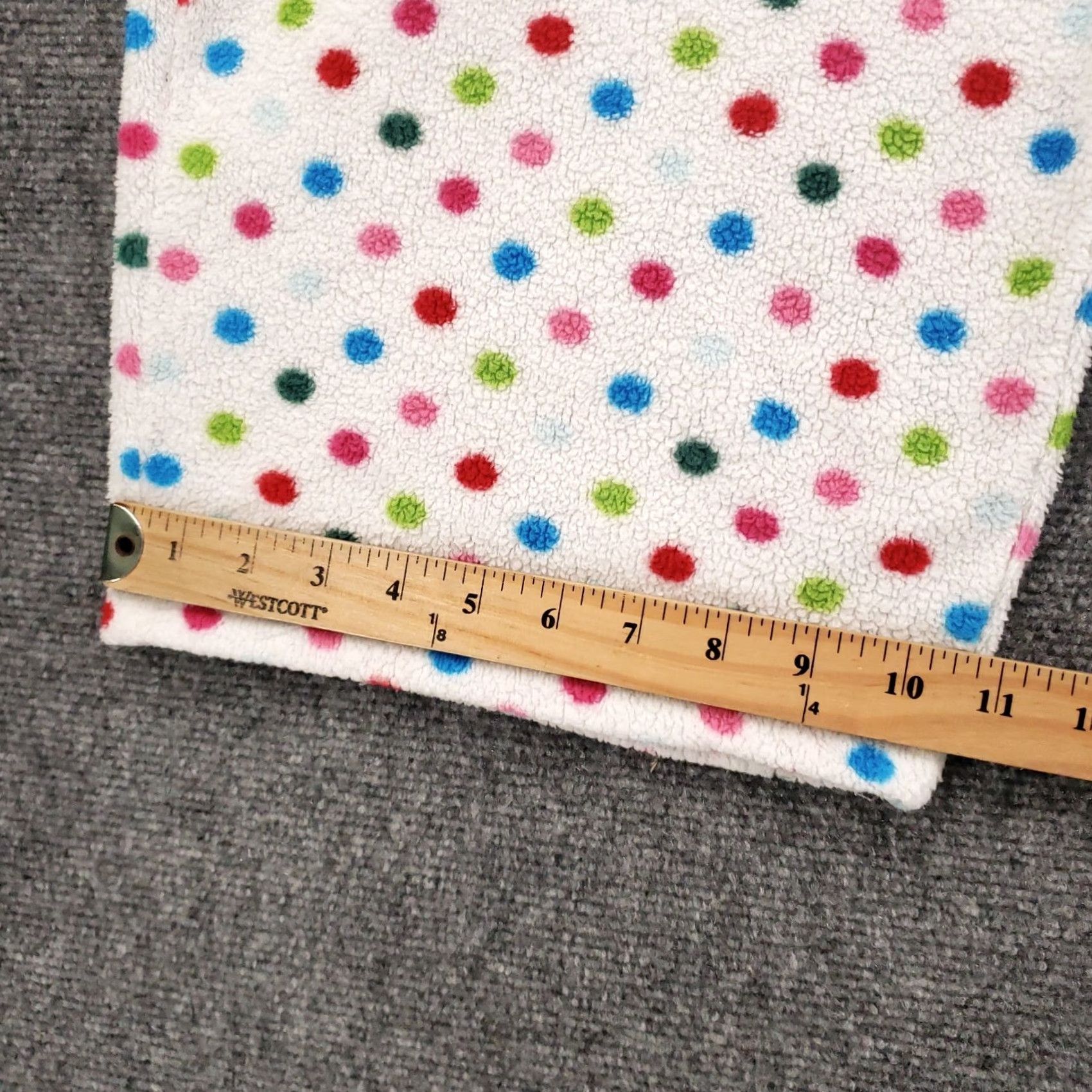 Vintage Pajama Pants Womens 3X Plus White Sleepwear Fleece Polka Dots Drawstring Lounge Size 40" / US 18 - 4 Thumbnail