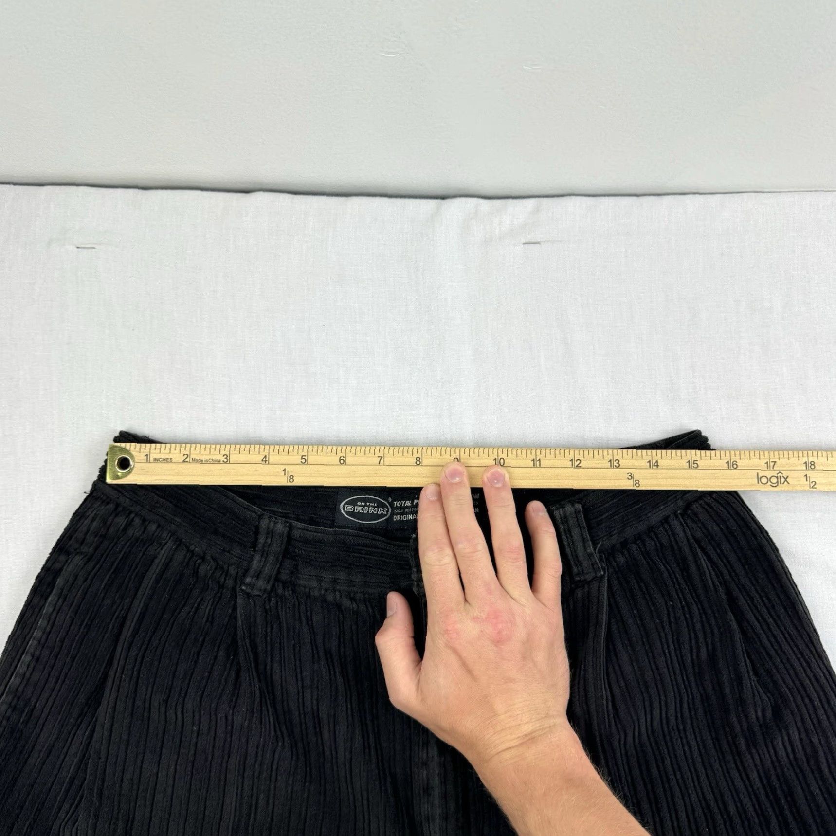 Vintage VINTAGE On The Brink Wide Leg Corduroy Pants Adult 36x32 Black Hipster Y2K Mens Size US 36 / EU 52 - 7 Thumbnail