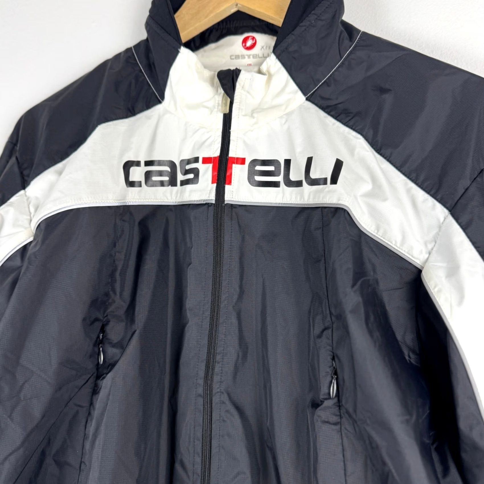 Vintage Castelli Cycling Jacket Mens XXL Black White Windstopper Fusione Rosso Corsa Size US XXL / EU 58 / 5 - 7 Thumbnail