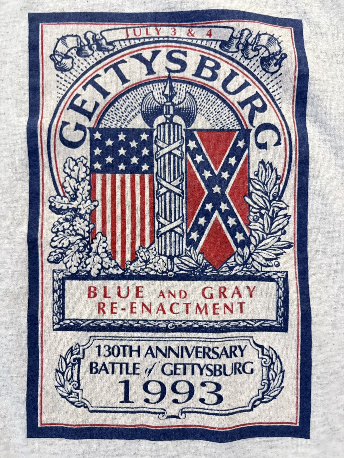Vintage 90’s Gettysburg Blue & Gray Re-Enactment Vintage Tee Size US M / EU 48-50 / 2 - 2 Thumbnail
