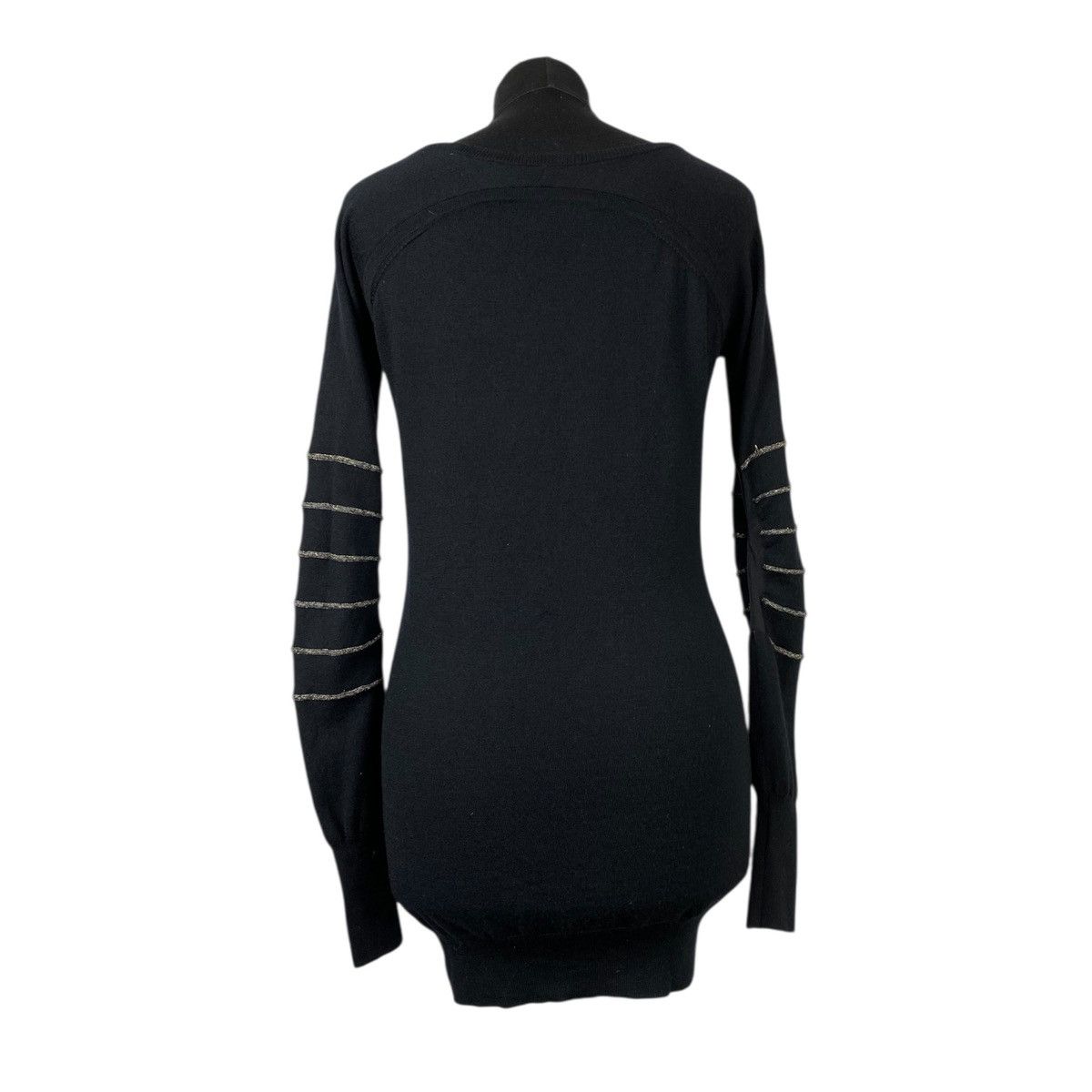 Marithe + Francois Girbaud M+FG Long Sleeve With Gold Stripes Wool Stretch Dress Size M / US 6-8 / IT 42-44 - 6 Thumbnail
