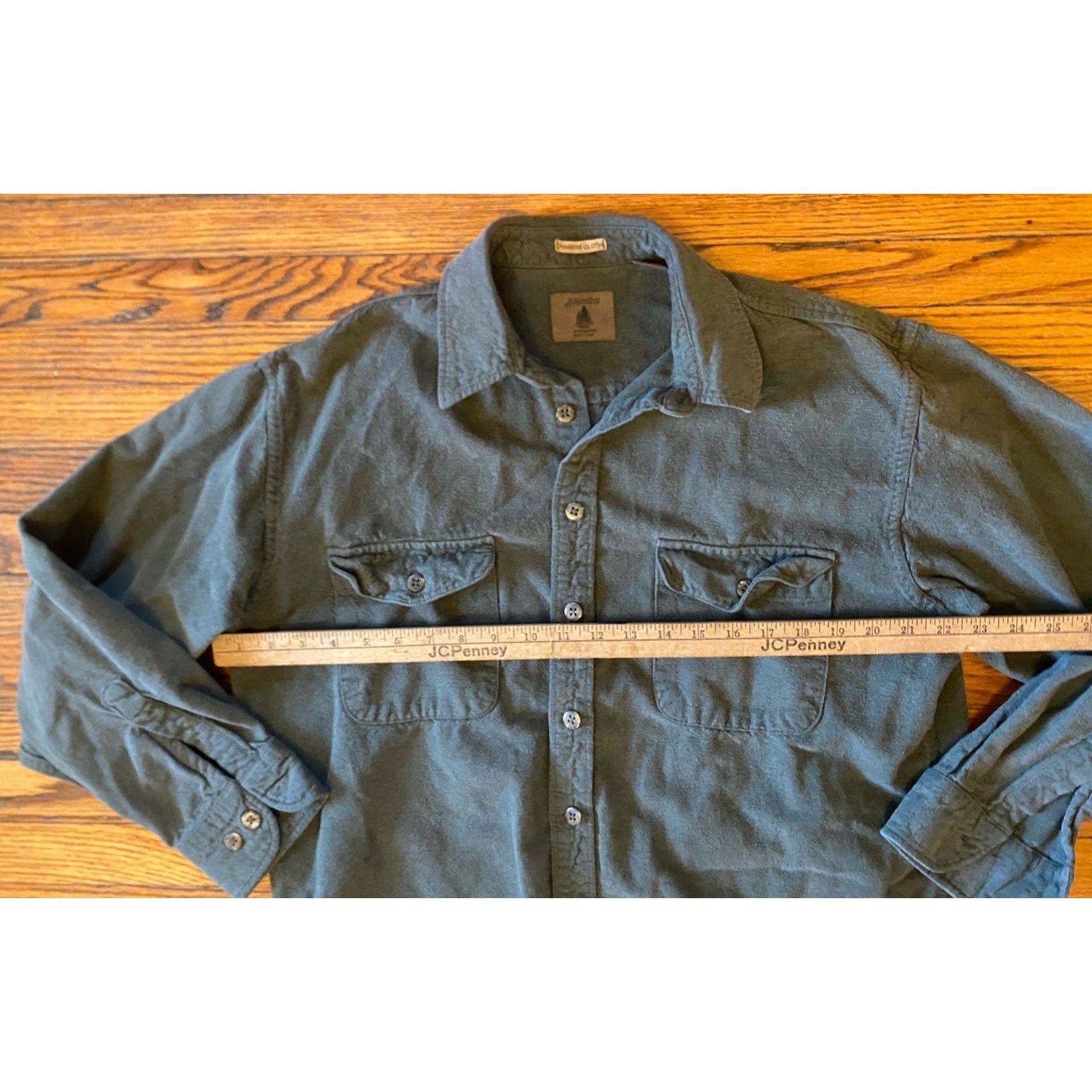 St. Johns Bay VTG St Johns Bay Chamois Cloth Button Shirt Men's LT Green Size US L / EU 52-54 / 3 - 7 Thumbnail