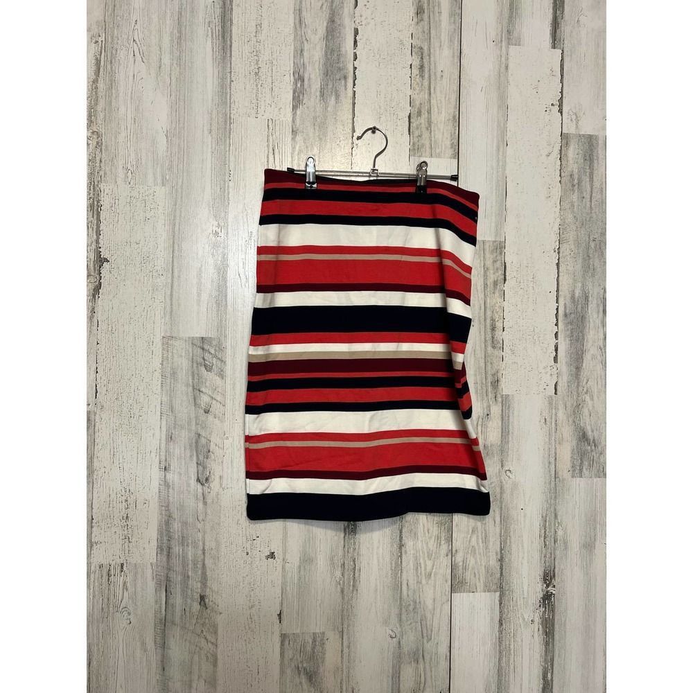 Loft Ann Taylor Striped Pencil Skirt Size 6 – Red Navy Cream | NW Size 27" / US 4 / IT 40 - 1 Thumbnail