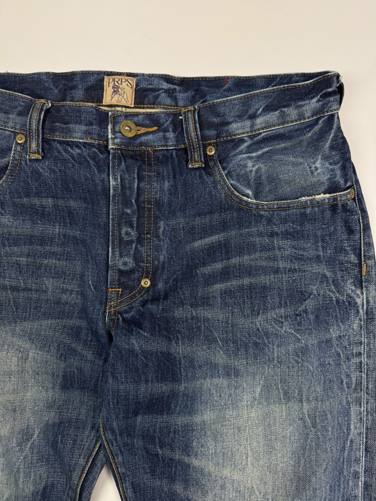 Prps PRPS Washed Selvage Denim Jeans Size US 34 / EU 50 - 9 Thumbnail