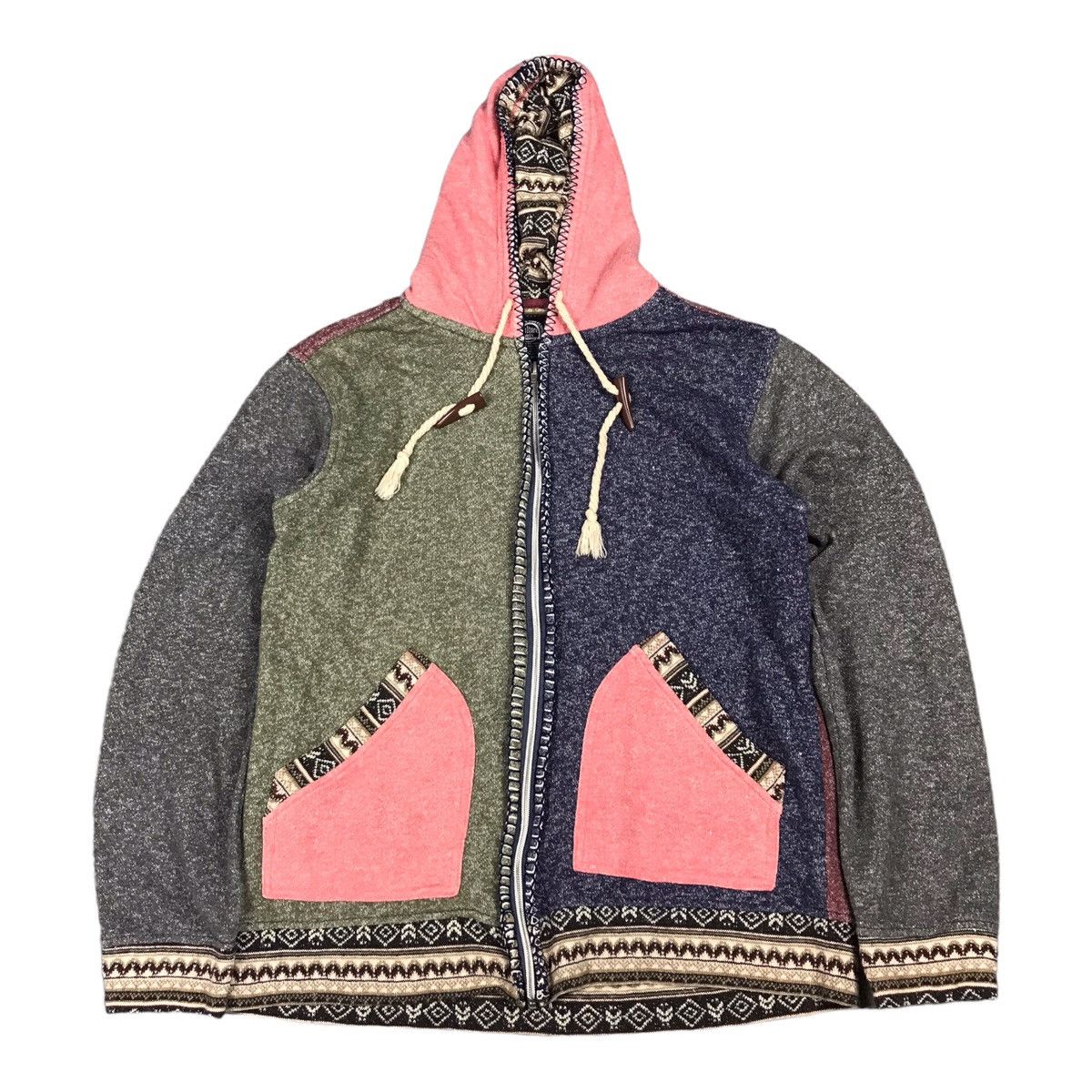 Designer × Japanese Brand CULTURA MIX MULTICOLOUR HOODIES PATCHWORK STYLE Size US M / EU 48-50 / 2 - 1 Thumbnail