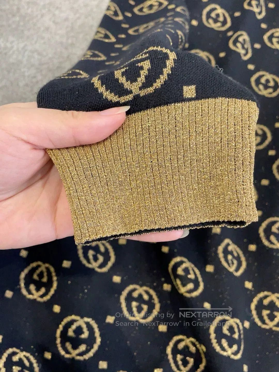 Gucci Gucci Black Gold Double G Knit Cardigan. Size L / US 10 / IT 46 - 7 Thumbnail