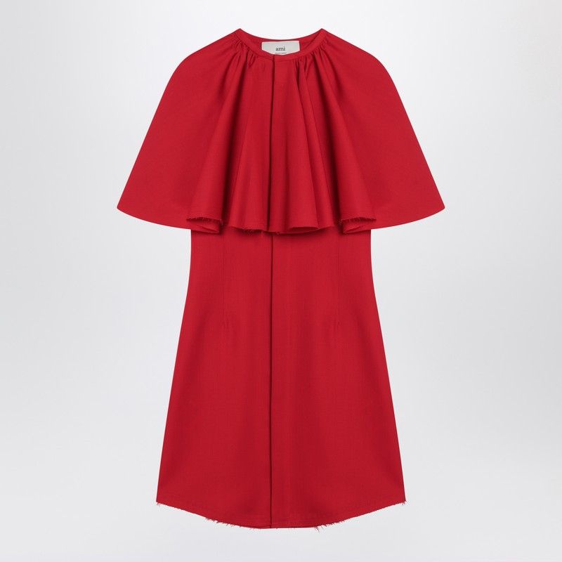 AMI Ami Paris Mini Red Wool Dress Size S / US 4 / IT 40 - 1 Thumbnail