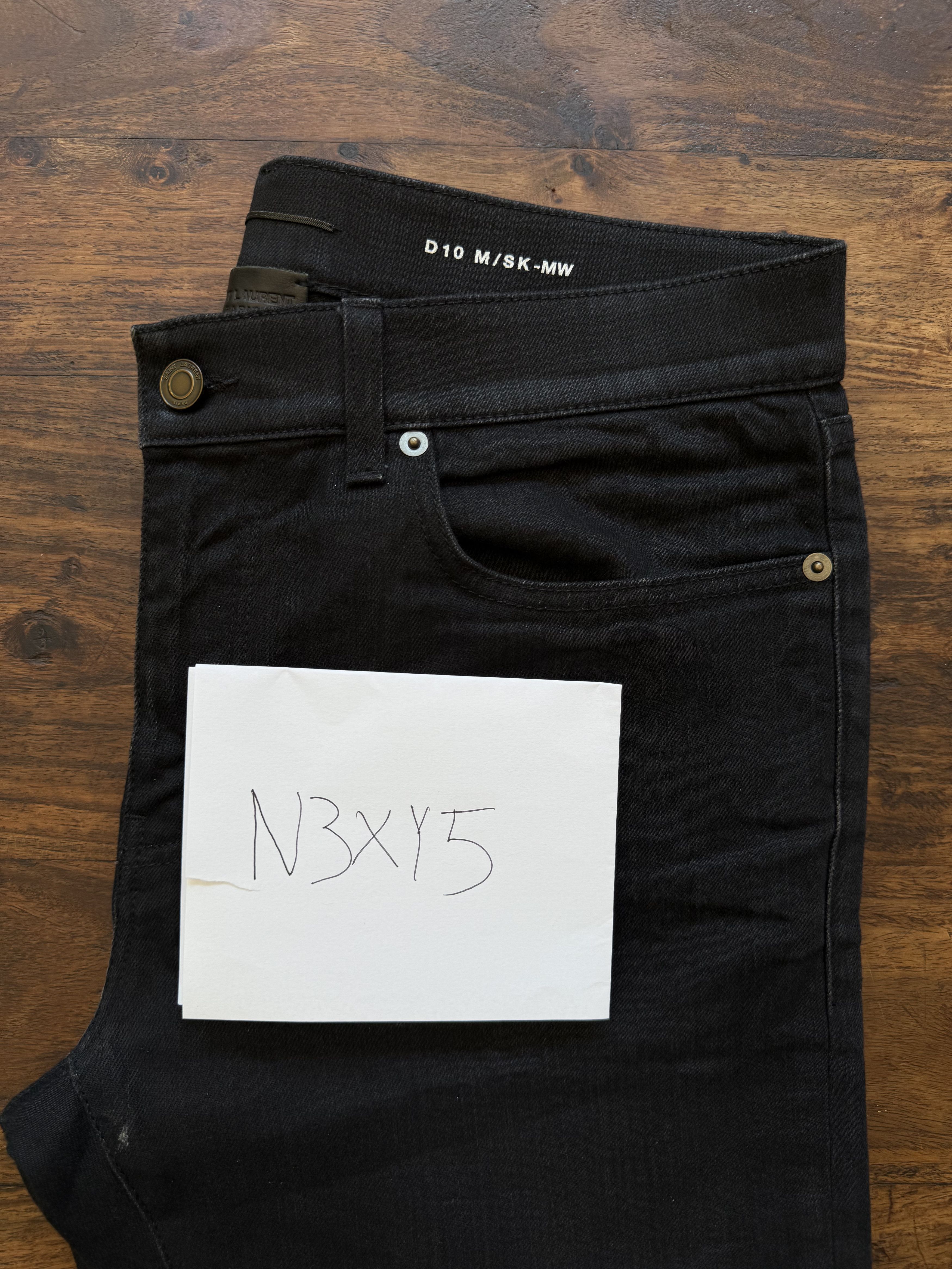 Saint Laurent Paris Hedi Slimane Saint Laurent D10 – Japan Denim, Raw Hem Finish Size US 32 / EU 48 - 8 Thumbnail