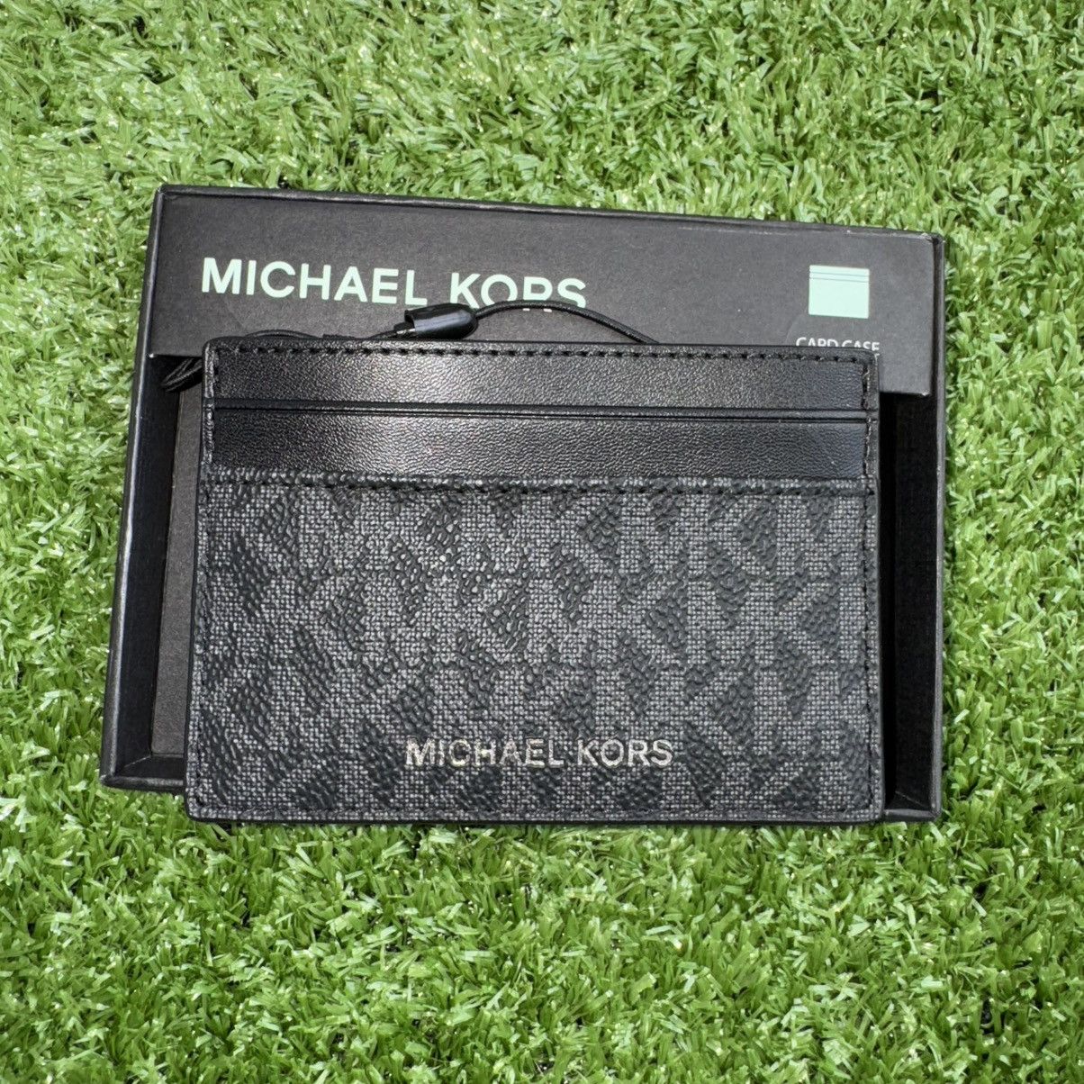 Michael Kors × Vintage Michael Kors Black Monogram Jet Set Leather Card Case Wallet Size ONE SIZE - 2 Thumbnail