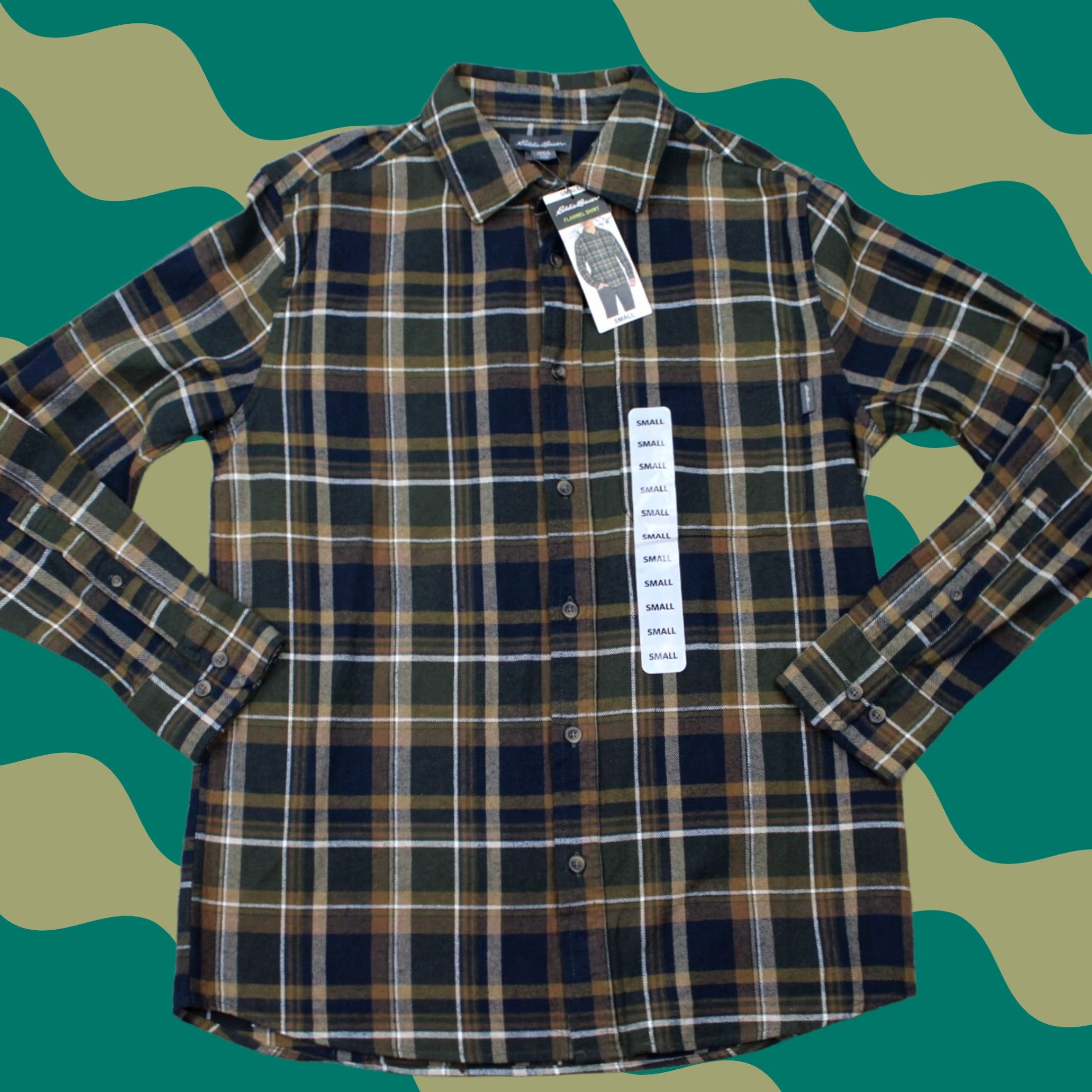 Eddie Bauer Eddie Bauer Flannel Shirt Men Short? No, use Size S: Eddie Bauer Flannel Shirt Green Plaid L/S Button-Up 100% Cotton Adult Small Regular Fits Mens Size US S / EU 44-46 / 1 - 1 Thumbnail