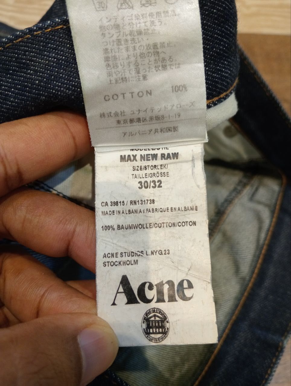 Acne Studios ACNE STUDIOS MAX NEW RAW INDIGO DENIM PANTS Size US 30 / EU 46 - 10 Thumbnail