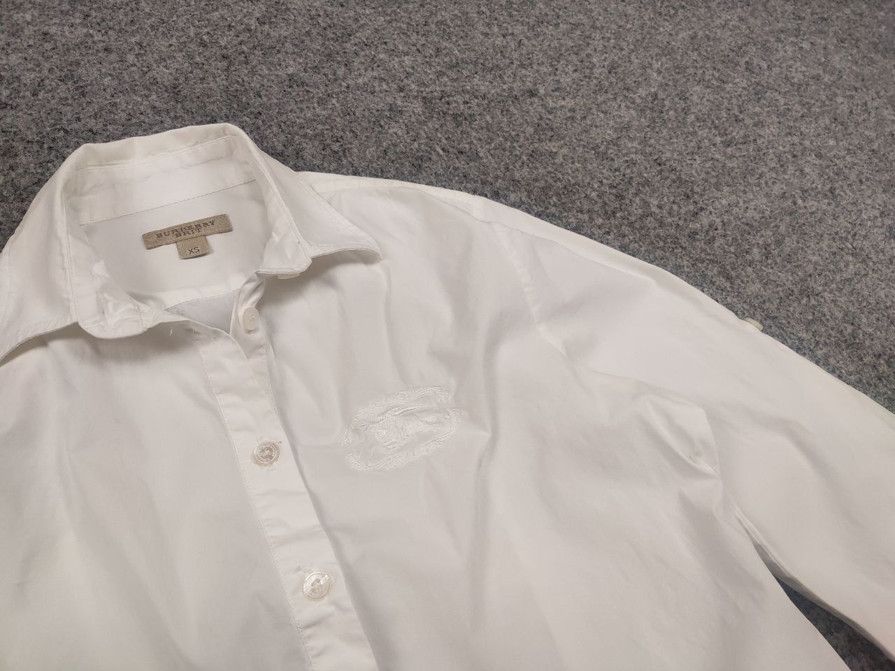 Burberry Vintage Burberry Brit Logo button-down 3/4 sleeves shirt Size XS / US 0-2 / IT 36-38 - 4 Thumbnail