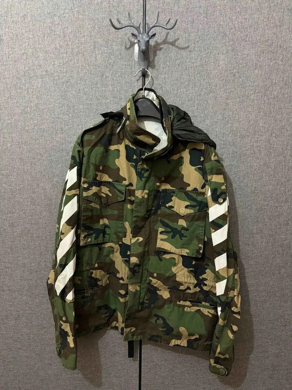 Off-White Off-White Camouflage Embroidered Jacket for Men 0089 Size US M / EU 48-50 / 2 - 1 Thumbnail