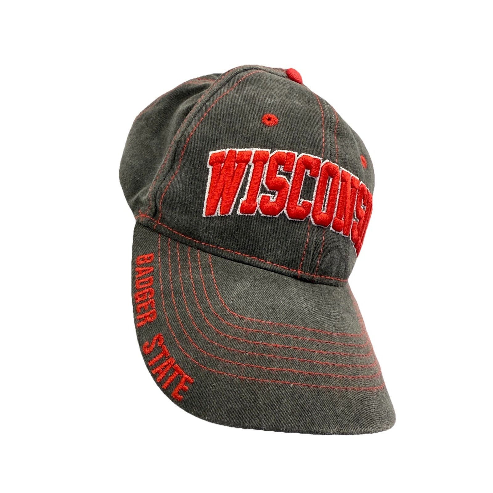 Other 1848 WISCONSIN BASEBALL CAP-PIGMENT DYED Puff Embroidery Size ONE SIZE - 1 Thumbnail