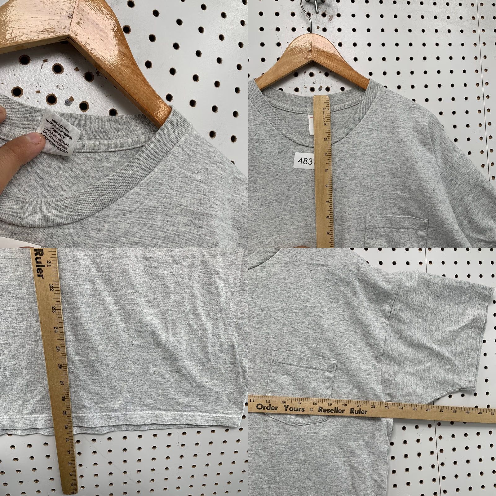 Vintage Vintage Botany 500 Pocket T Shirt Mens 2XL Gray Single Stitch USA Size US XXL / EU 58 / 5 - 8 Thumbnail