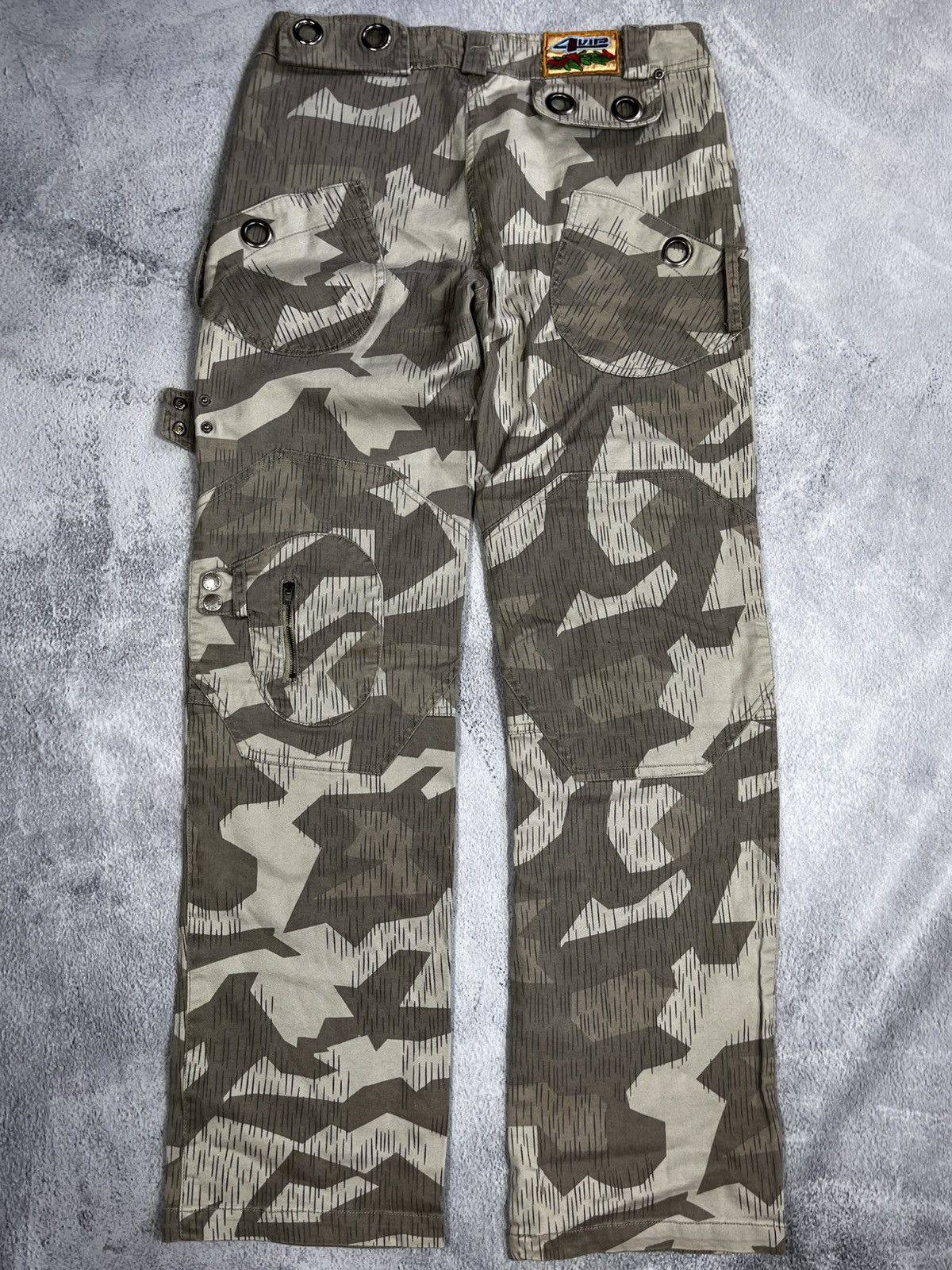 Other Vintage Y2K camo bondage multi pockets low rise pans 31 Size 31" - 5 Thumbnail