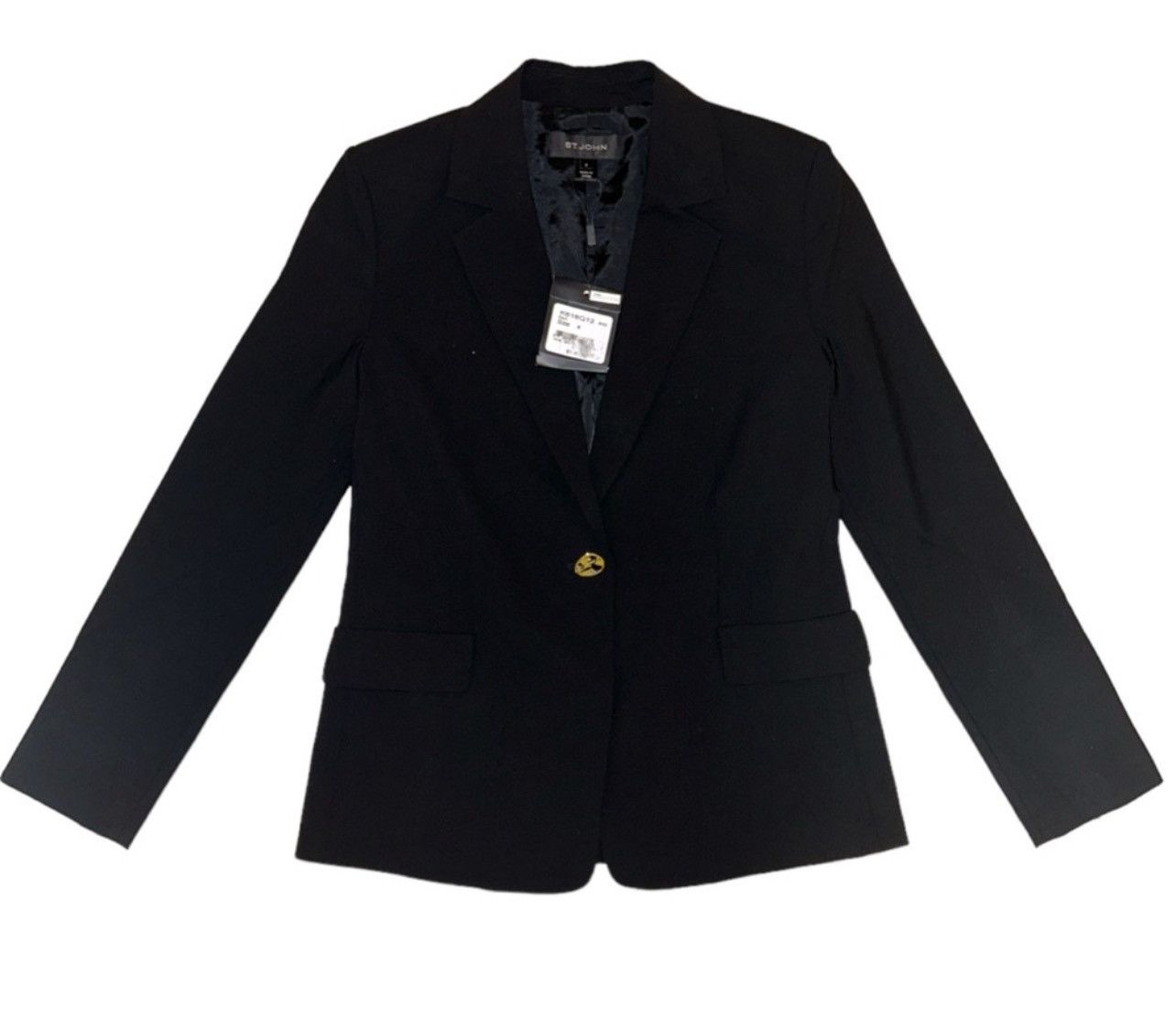 St. John St. John Wool Black and Gold Blazer Jacket Size 4 $1,495 Size S / US 4 / IT 40 - 2 Thumbnail