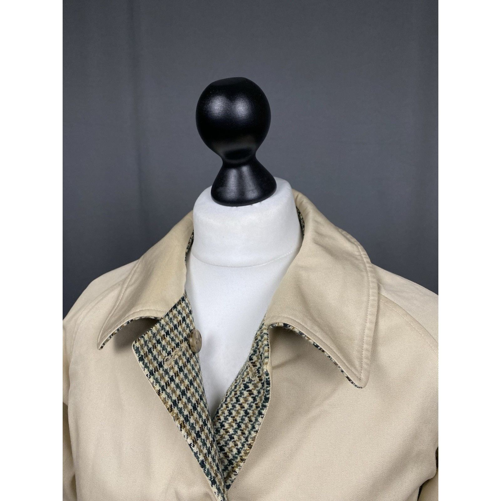 Burberry Burberry Women's Beige / Green Reversible Wool Coat Size 16 Size XL / US 12-14 / IT 48-50 - 6 Thumbnail