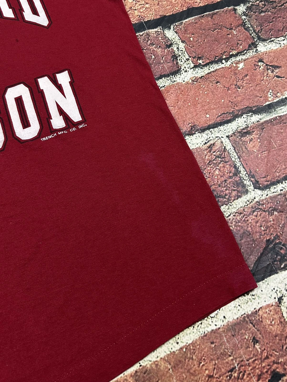 Trench USA Vintage Harvard University Crimson T Shirt Single Stitch USA Size US L / EU 52-54 / 3 - 7 Thumbnail