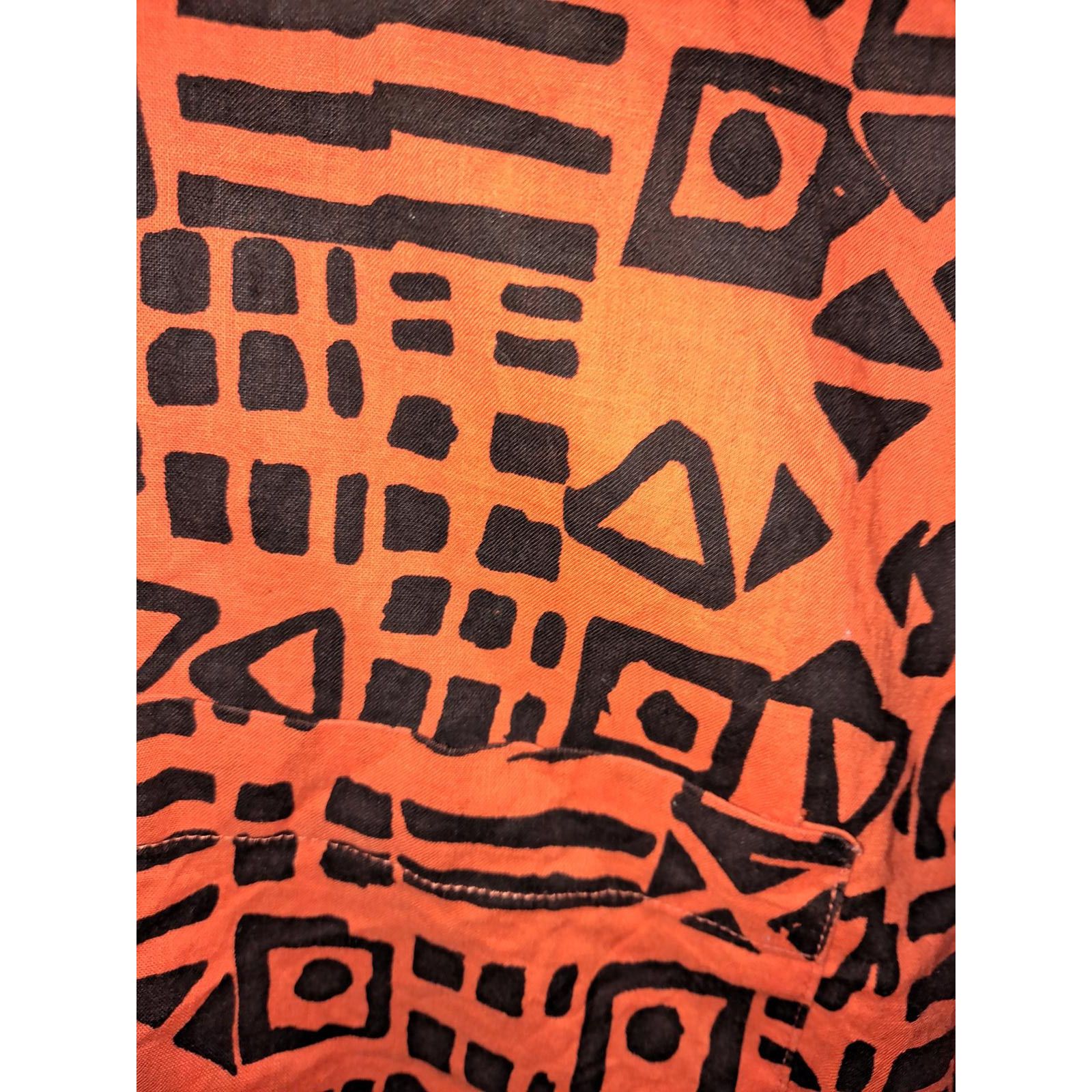 Other 80s Tangiers Orange and Black Geometric Shape 3 Button Short Size US S / EU 44-46 / 1 - 2 Thumbnail