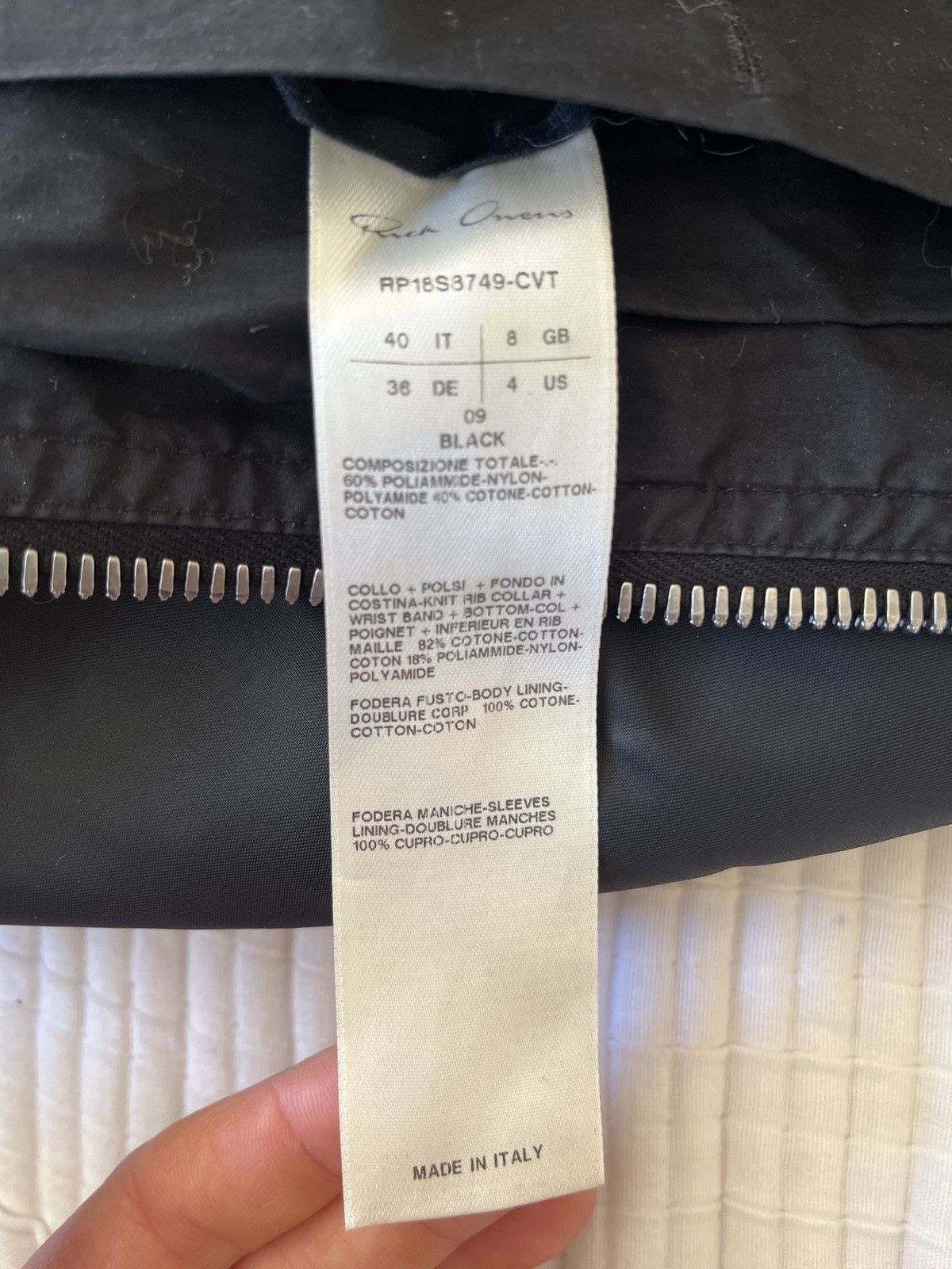 Rick Owens Rick Owens SS18 Asymmetric Flight Bomber Jacket (Black) Size S / US 4 / IT 40 - 3 Thumbnail