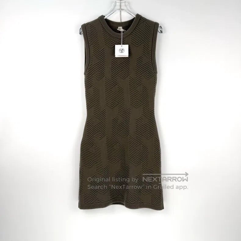 Hermes Hermes Heather Taupe Twill Wool Vest Skirt Size XS / US 0-2 / IT 36-38 - 3 Thumbnail