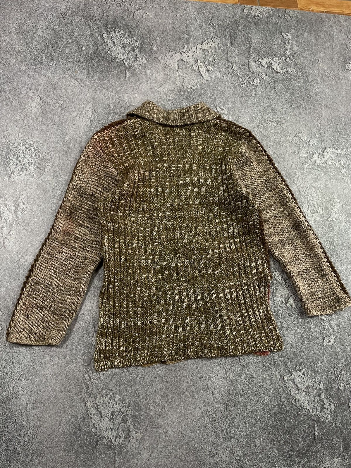 Roberto Cavalli Rare Roberto Cavalli Patchwork Leather Mohair Knit Sweater Size M / US 6-8 / IT 42-44 - 15 Thumbnail